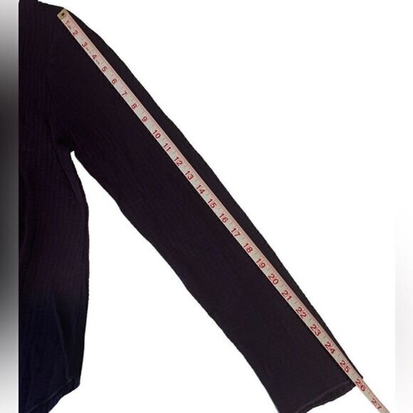 Chaser Purple Waffle Print Long Sleeves Strappy Tie Back Top Size M NWT - Picture 6 of 13